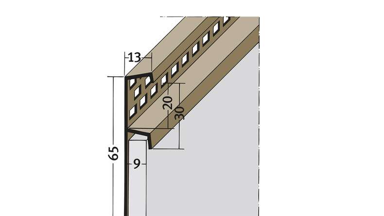planeo Protect eaves ventilation profile - TL 9mm intake 2500mm length white