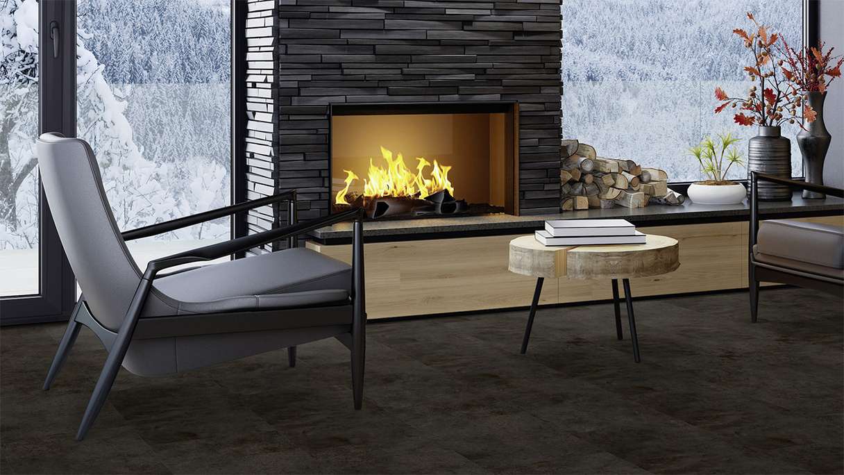 Gerflor click Vinyl - Virtuo 55 Rigid Acoustic Tavla Dark | integrated impact sound insulation (39071453)