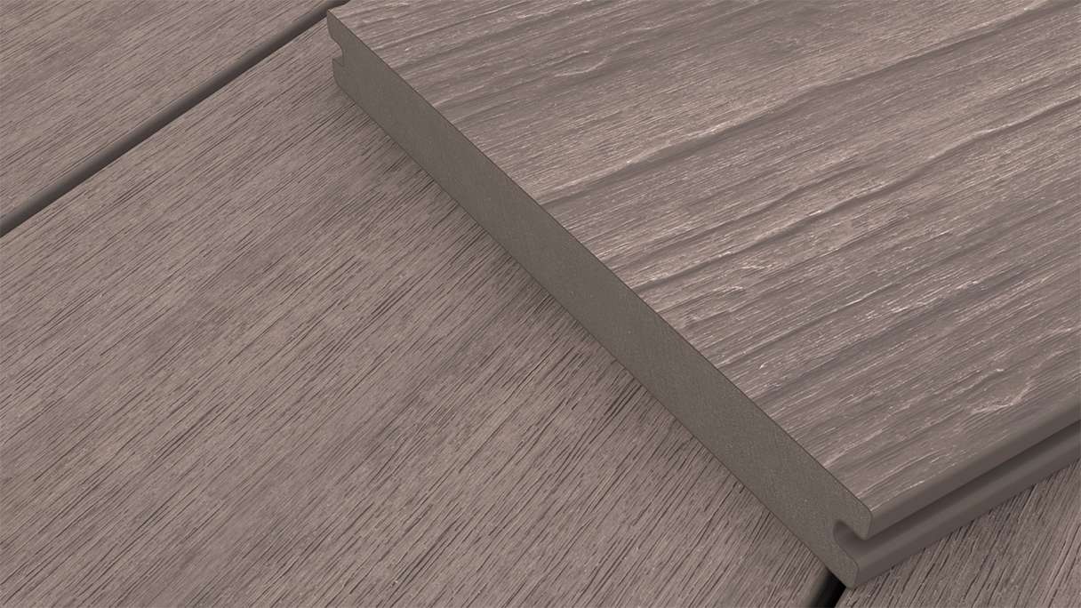 planeo MAXLine Antique - WPC CoEx coated XL decking solid - grey 3m rustic textured/smooth brushed