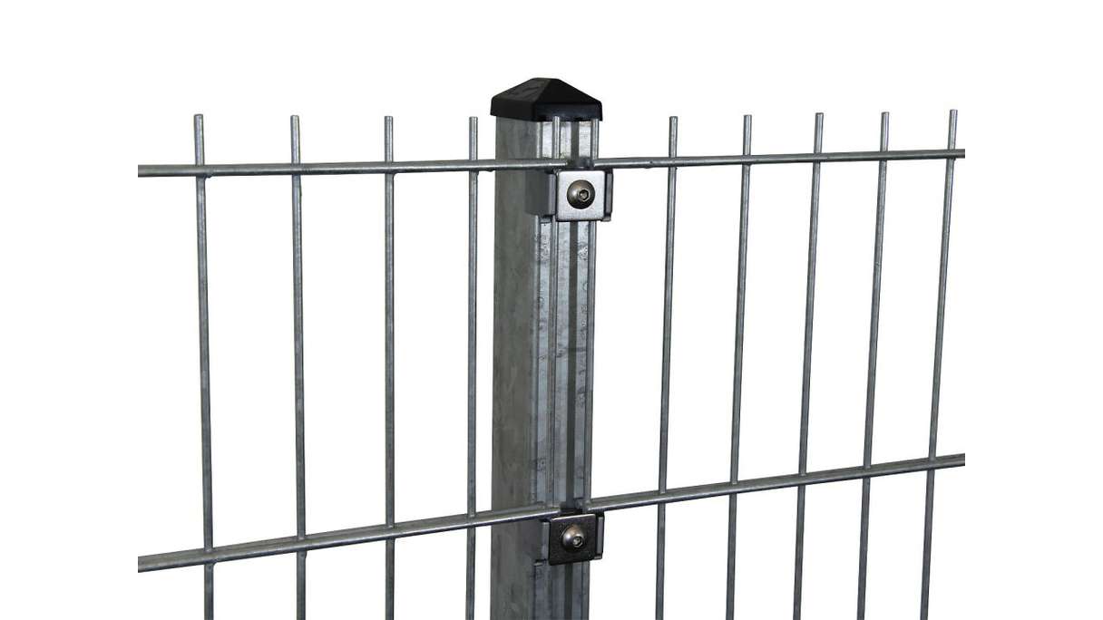 Fence post type P Hot-dip galvanised for double bar fence - fence height 1830 mm