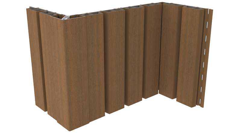 planeo LINEA Wide – WPC CoEx cladding, Burma Teak, 2900 x 181 mm