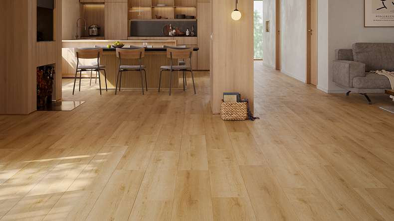 planeo Rigid Click Vinyl - HOMEtec Pro 50 IXPE Pure Canyon Oak | Impact sound insulation integrated (RP-G50-3)