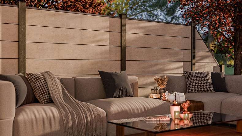 planeo Solid Grande - plug-in fence Standard BiColor White