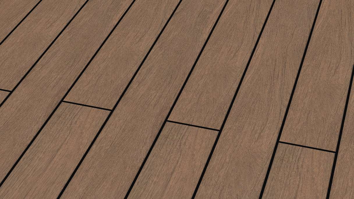 planeo Design Wood – Solid BPC decking board – Yellowish Ipe textured