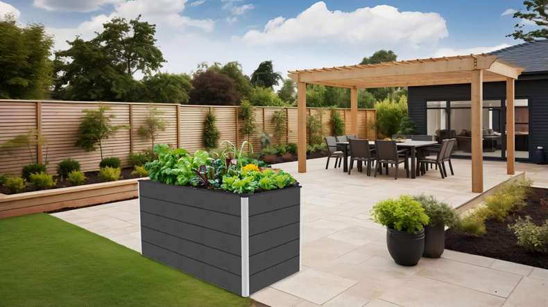 planeo BPC raised bed anthracite 150 x 70 x 75