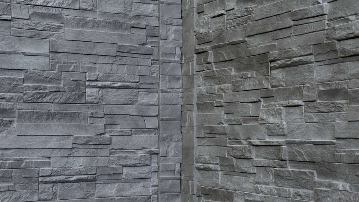 planeo wall cladding stone look - NoviHome Anthracite 1054 x 334 mm