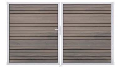 planeo Gardence Trendy – BPC Rhombus Gate – 2-leaf, two-tone co-extruded with aluminium frame