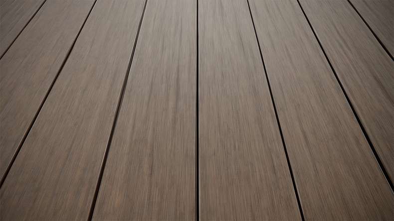 planeo AntikWood WPC decking board solid - Light brown 3m antique aged