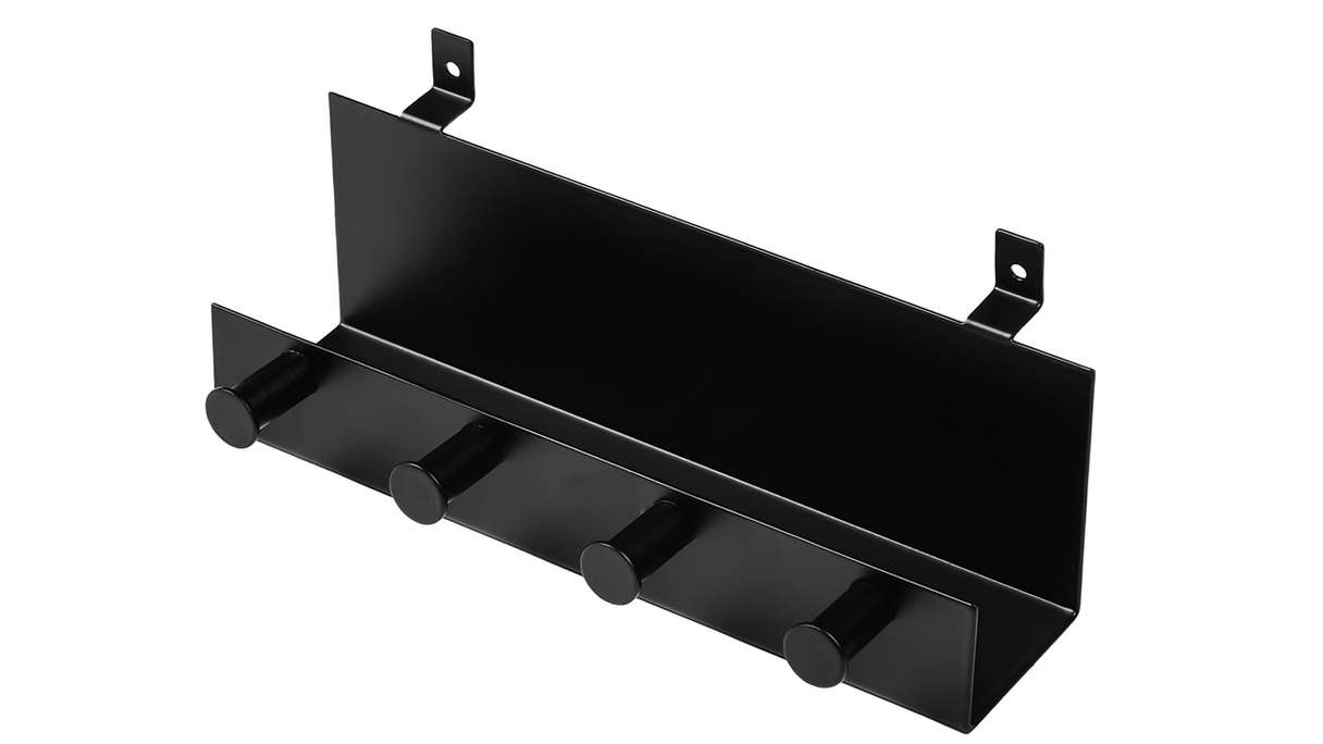 planeo shelf - Black with 4 pins including screws