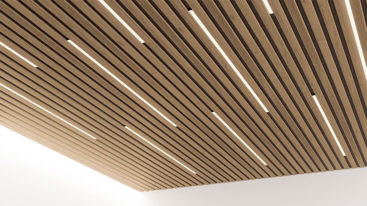 Skaben acoustic panels SilentWall Easy-Sticks - Rustic oak - 250 x 3.45 cm