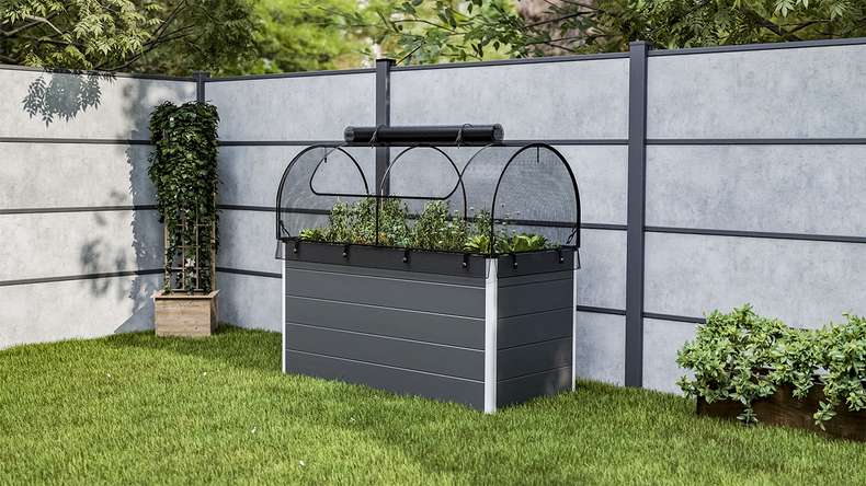 planeo Raised Bed Top Net - Black 149.9 x 69.4 x 62 cm