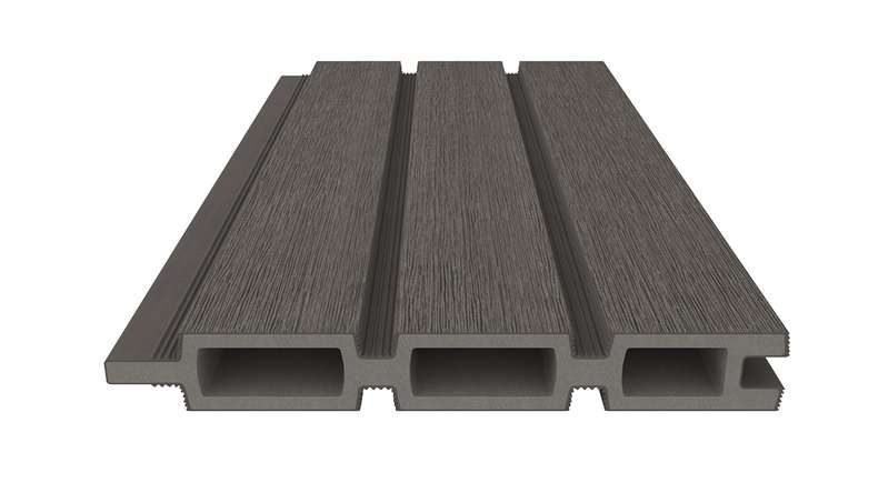 planeo LINEA - WPC CoEx Rhombus plug-in fence dark grey 176 x 183