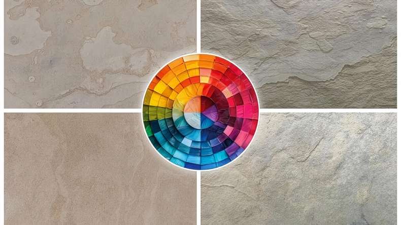planeo EVOLITH Slate&Stone - Natural stone wall cladding Siena Dust 1220 x 610 mm