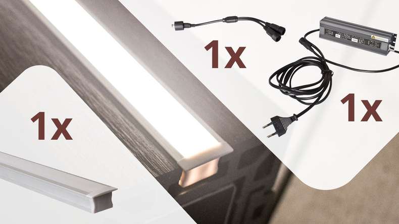 planeo Glow - fence lighting set for 1 light strip
