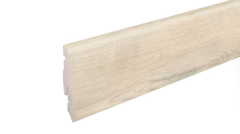 planeo skirting board SolutionX 2in1 - 2400 x 14 x 58 mm oak cream white (SL0074)