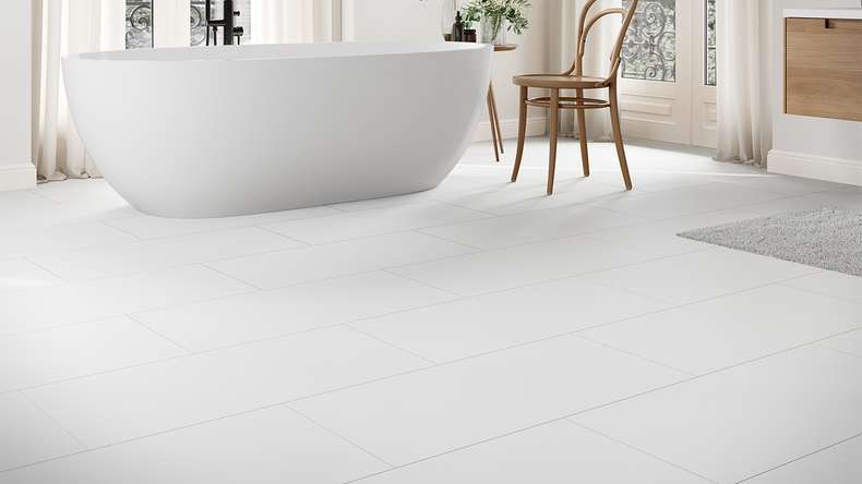 planeo Rigid Click Vinyl - Stone White Matt | Impact sound insulation integrated (100P2935MT)