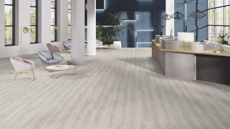 Gerflor adhesive vinyl - Creation 55 Charming Oak Grey | Synchronous embossing