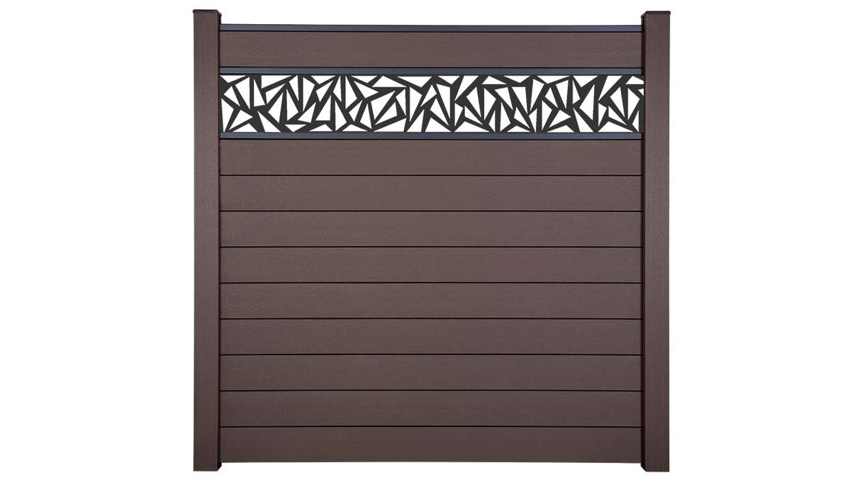 planeo Gardence Strong - BPC plug-in fence Triangle Terra 180 x 180 cm