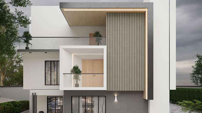 planeo LINEA Wide – WPC CoEx cladding, light grey, 2900 x 181 mm