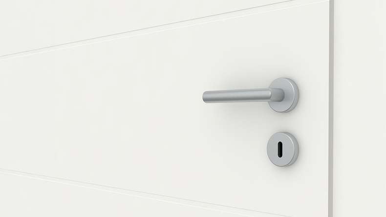 planeo design interior door VELA Kado 3O white lacquer 9010 corner edge | lacquered - 1985 x 610|735|860|985 mm