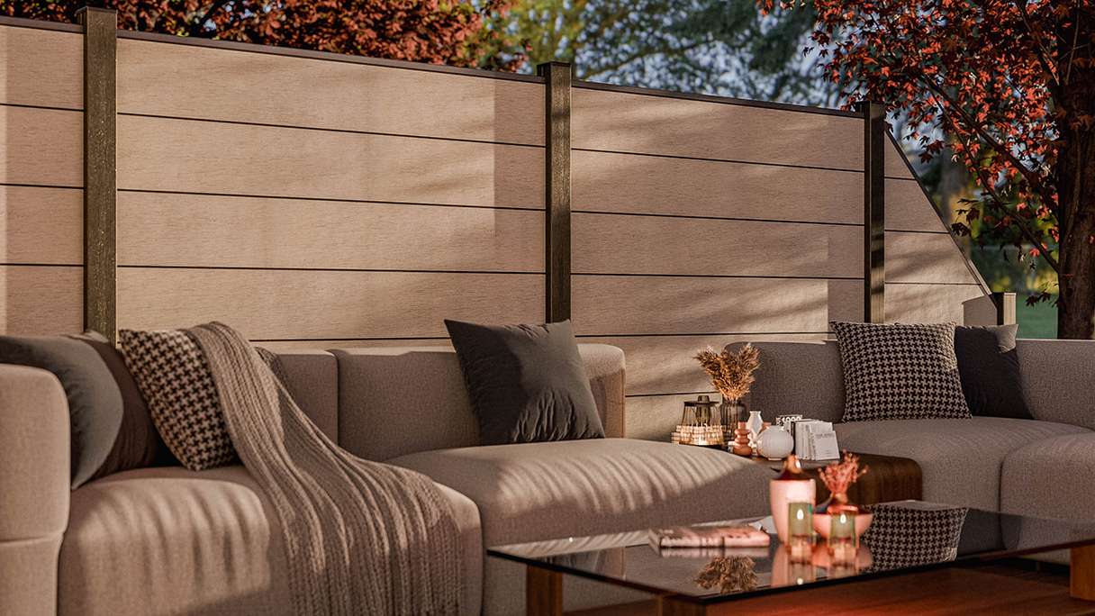 planeo Solid Grande - plug-in fence Standard BiColor White