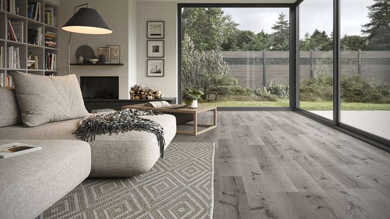 SKAVA rigid click vinyl - Home Grey Oak | integrated impact sound insulation (LO-1090)