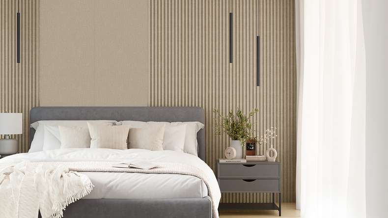 planeo wall panelling plastic louvre panels M - MPC Linen Structure 16x265