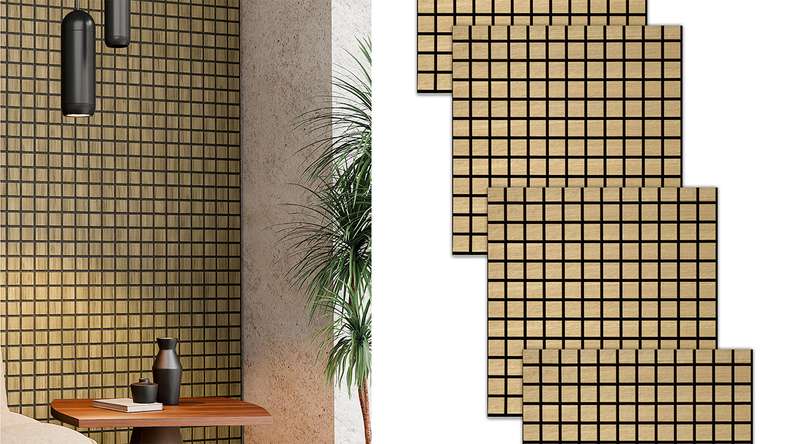 Skaben acoustic panels SilentWall Cube - light brown oak - 61 x 61 cm