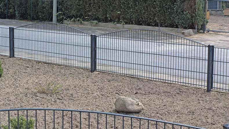 planeo double bar decorative fence Bow 6/6/6 RAL 7016 anthracite