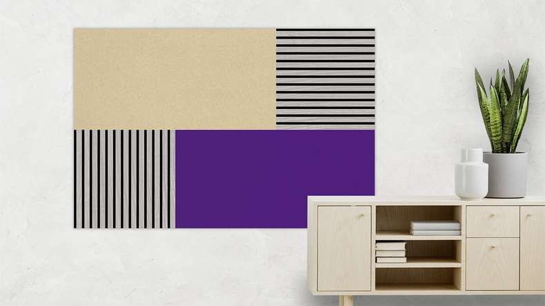 planeo acoustic felt panel - MixWall EcoColor Line Violet Grapes 52 x 104 cm (PLMW-10021B)