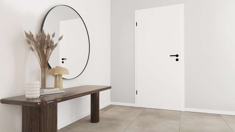 planeo interior door PUREA Calma White 9003 Design edge | CPL - 2110 x 610|735|860|985 mm