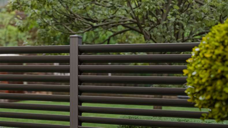 planeo Gardence Metallic Ellipse - Aluminium Garden Fence Square Anthracite | DB703
