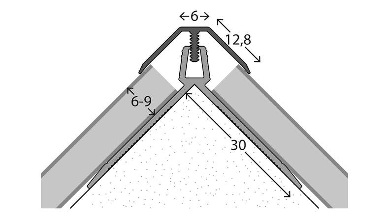 planeo wall profile system outside corner 169 - 260 cm