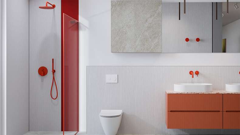 planeo wall cladding SPC - CeraRock Tile Stripes Concrete White 120 x 60 cm