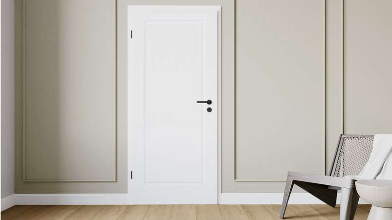 planeo design interior door PUREA Essence 1 white lacquer 9003 design edge | lacquered - 1985 x 610|735|860|985 mm