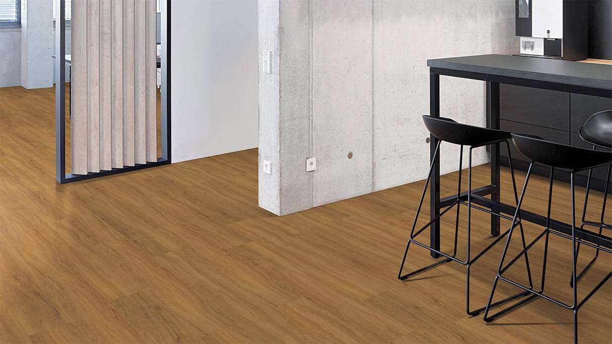 planeo Rigid click vinyl - FlexCore 30 Caramel Oak | Impact sound insulation integrated (plfc-5301FS30)