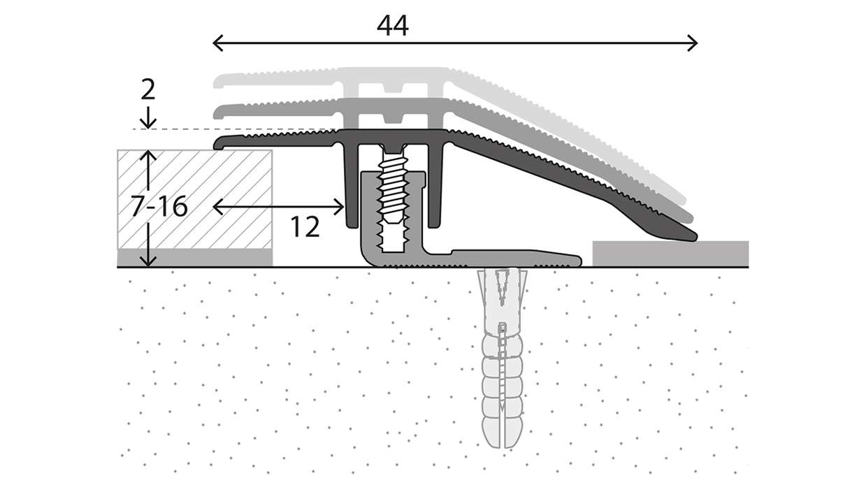 planeo adjustment profile 022 - 100 cm