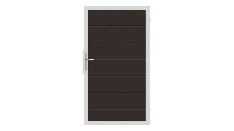 planeo Solid Grande - standard door anthracite grey with aluminium frame silver