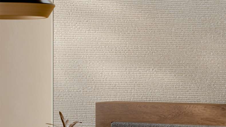 planeo wall cladding SPC - CeraRock Tile Stripes Tweed Sand 120 x 60 cm