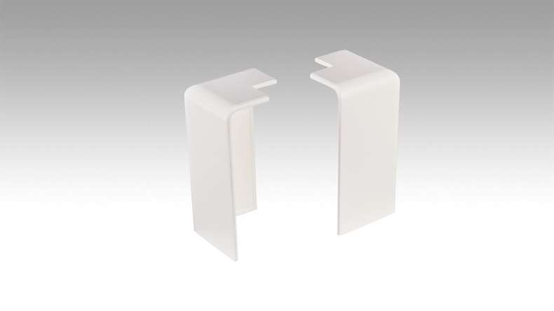 MEISTER outside corner self-adhesive for skirting board profile 15 MK | 15 F MK | 20 PK | 20 PK Aqua 2001 White (800034-02-02001)