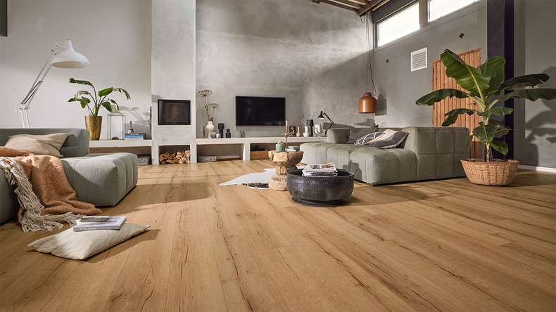 MEISTER Design flooring MeisterDesign. next DL 500 S - 07114 Natural reclaimed oak | Impact sound insulation integrated (400055-2052220-07114)