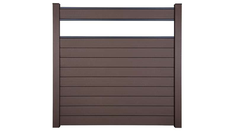 planeo Gardence Strong - BPC plug-in fence Glass Satin Terra 180 x 180 cm