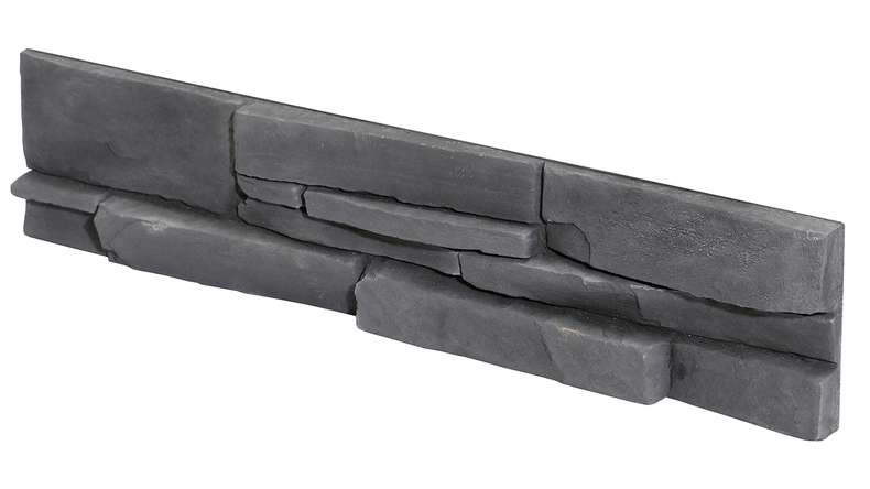 planeo StoneWall Solid stone slips - basalt