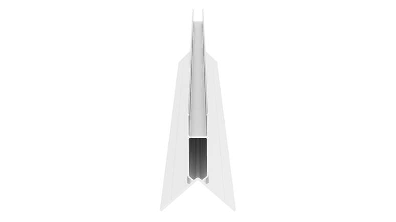 planeo LINEA – Aluminium CoEx external corner profile, Sand, 3000 x 66 x 66 mm