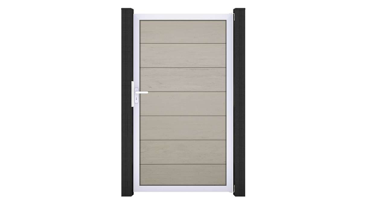 planeo Solid Grande - Standard door Bi-Color White with aluminium frame