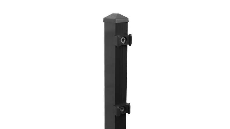 Fence post type P anthracite for double bar fence