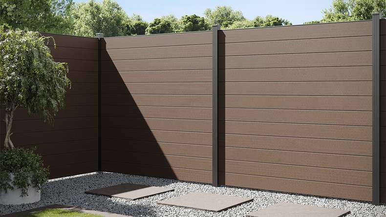 planeo Solid - Garden Fence Square Terra