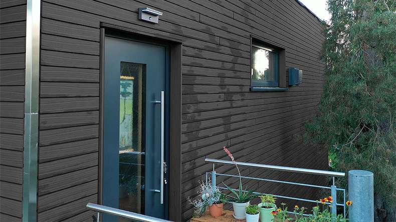 planeo Fassado - WPC rhombus moulding facade cladding anthracite