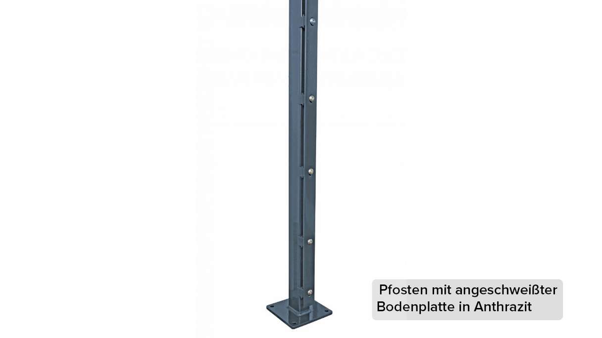 Corner post type FB moss green for double bar fence - fence height 2030 mm