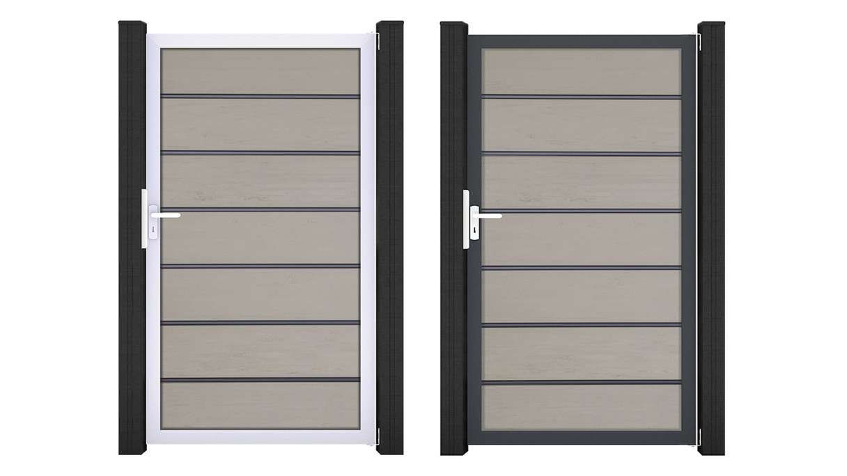 planeo Gardence Deluxe – BPC Universal Gate, Bi-Colour Sand with aluminium frame